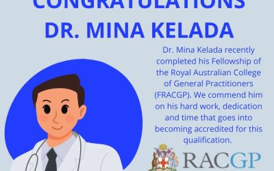 Congratulations Dr. Mina Kelada