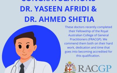 Congratulations to Dr. Yaseen and Dr. Ahmed